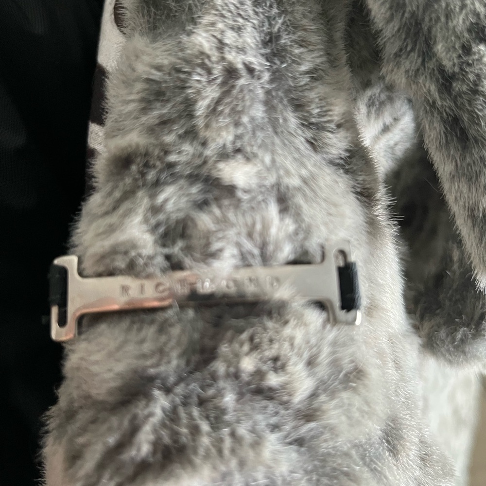 Female John Richmond faux fur coat , sz 8